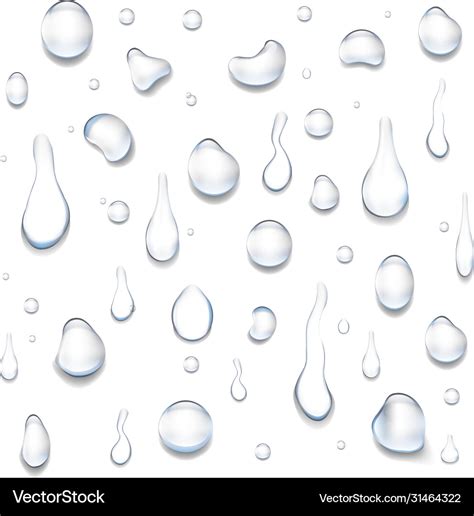 Water Drops White Background