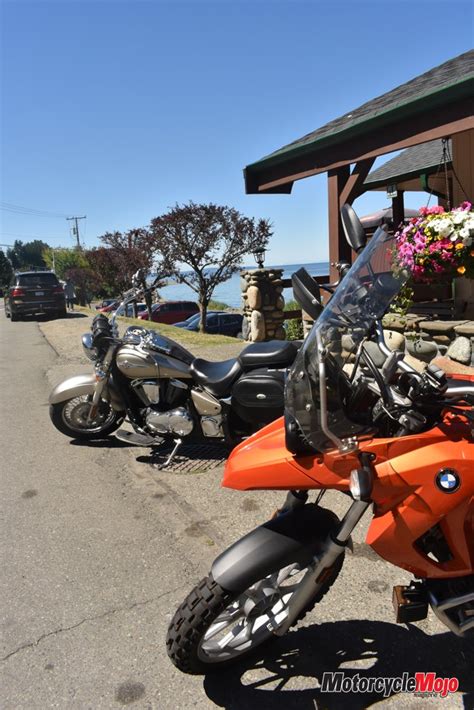 7 Parked at the Shady Rest in Qualicum Beach - Motorcycle Mojo