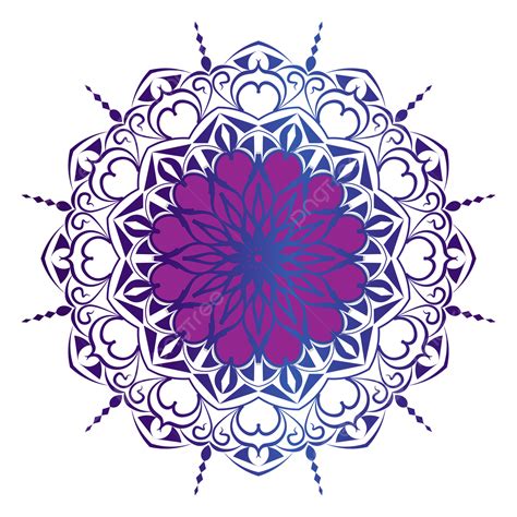 Spanish Traditional Azulejo Blue Glazed Purple Color Meditational Islamic Decoration Mandala ...