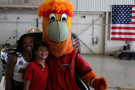 DVIDS - Images - Student takes a picture with the Miami Heat Mascot ...