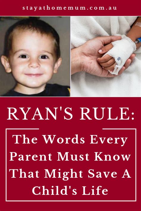 “Ryan’s Rule is a process to help patients, their families and carers to raise their concerns if ...