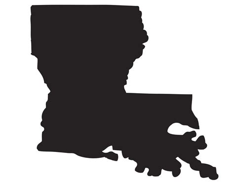 Louisiana State Silhouette Shape Map U.S. US United America - Etsy UK