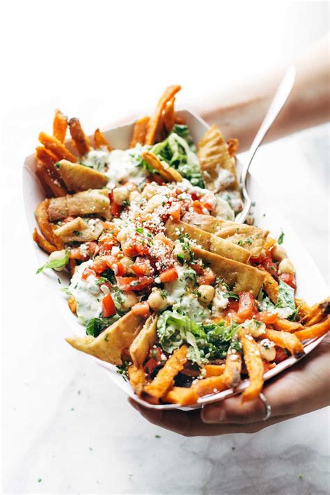 These loaded Mediterranean street fries are everything! | Healthy junk food, Recipes, Cooking ...