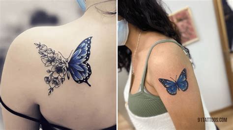 Blue Butterfly Tattoo - 91tattoos