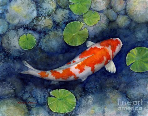 Koi Pond Painting by Hailey E Herrera - Fine Art America