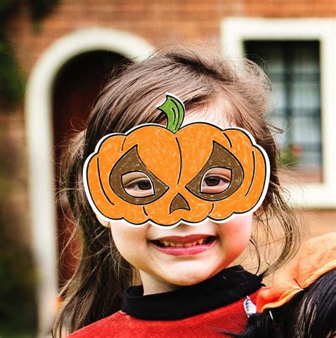 Pumpkin Mask Kids Costume Halloween Pumpkin Mask Diy Pumpkin - Etsy