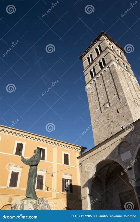 Rieti Italy, the cathedral stock image. Image of duomo - 107127285