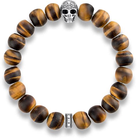 Download Leather Silver Bracelets Men Thomas Sabo Png Bracelet - Matte Bracelet Tiger Eye - Full ...