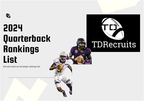 2024 Top Quarterback Recruit Rankings list - tdrecruits