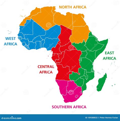 Map Of Africa Divided Into Regions