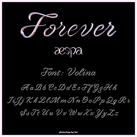 Aespa Forever font by hyukhee05 on DeviantArt