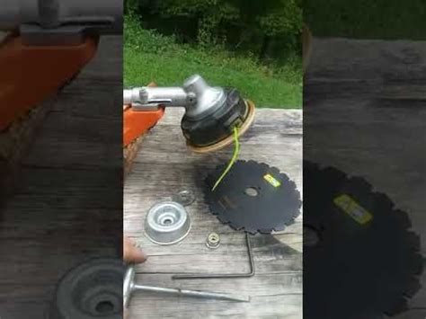 Brush blade installation on a stihl weedeater - YouTube in 2020 | Stihl, Installation ...