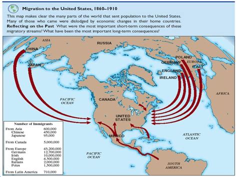 Irish Potato Famine Migration Map