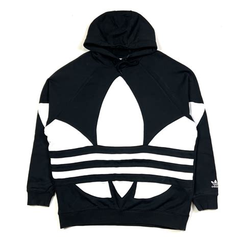 Adidas Big Logo Hoodie - Black - Hoodies - TMC Vintage