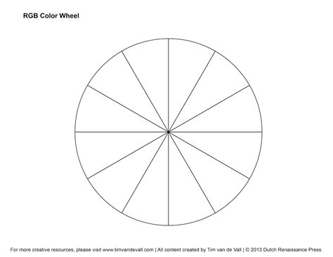 RGB Color Wheel, Hex Values & Printable Blank Color Wheel Templates