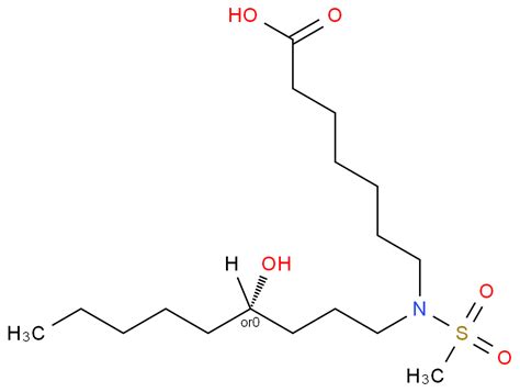 Heptanoic acid, 7-[(4-hydroxynonyl)(methylsulfonyl)amino]-, (S)- 54555-74-7 wiki