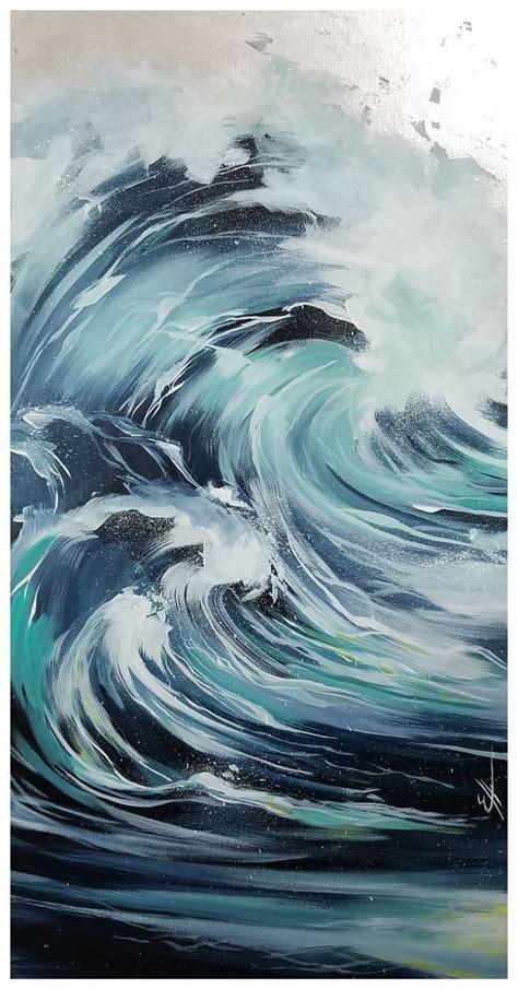 41 Oil Painting Sea Drawing Ideas | Ocean art painting, Ocean waves ...