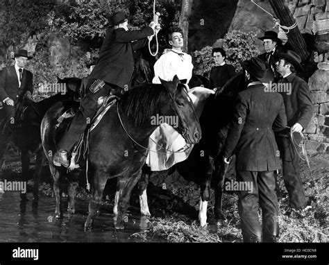 JOHNNY GUITAR, Clem Harvey (far left), Joan Crawford, Mercedes ...