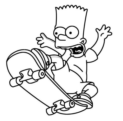 Ángulo Bart Simpson para colorear, imprimir e dibujar –ColoringOnly.Com