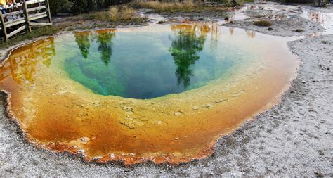 Greenish blue water: Upper Geyser Basin, Yellowstone National Park, Wyoming