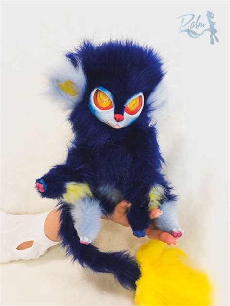 Pokemon Luxray plush art doll. Realistic soft figure action | Etsy