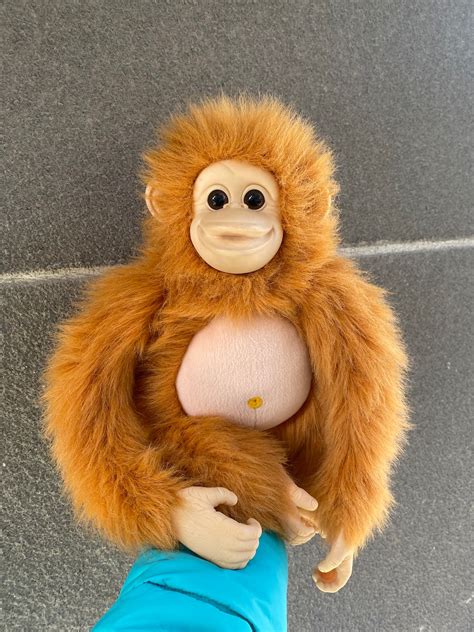 Talking Brown-orange Monkey Plush Toy by Hosung 2003, Vintage Rare ...