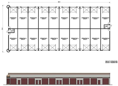 self storage unit floor plans | DIY Mini Storage Building Plans PDF Plans Download | Self ...