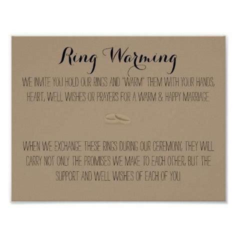 Ring Warming Sign | Zazzle | Wedding guide, Wedding speech, Ceremony