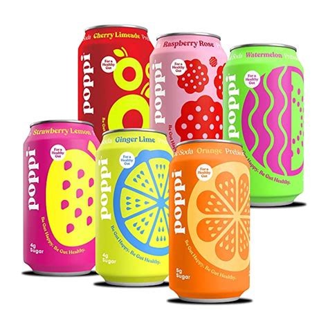 AmazonSmile : POPPI Sparkling Prebiotic Soda w/ Gut Health & Immunity Benefits, Beverages w ...