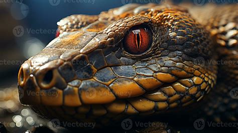 Close-up photo of a Anaconda looking in their habitat. Generative AI ...