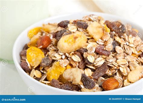 Muesli with milk stock image. Image of dried, studio - 26449597