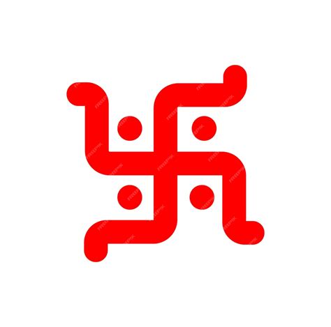 Premium Vector | Hindu holy Swastika vector symbol. Red swastika icon.