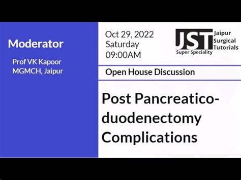 Post Pancreatico-duodenectomy complications, Jaipur Surgical Tutorials ...