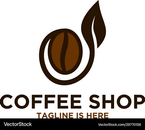 Natural coffee bean logo Royalty Free Vector Image