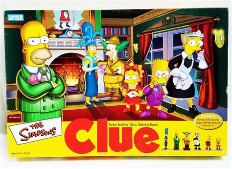 The Simpsons Clue Board Game Homer Bart 100% Complete in Box - Etsy