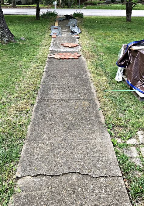 Installing Brick Pavers Over Existing Cement Sidewalk | Concrete patio makeover, Brick pavers ...