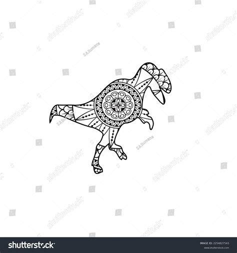 Vector Dinosaur Mandala Coloring Pages Kids Stock Vector (Royalty Free) 2254827543 | Shutterstock