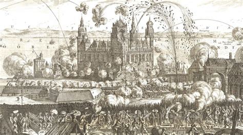 1697 Engraving of The Swedish Capture of Helsingor Castle at Cronborg - Village Antiques