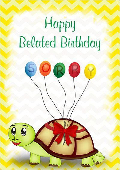 Printable Belated Birthday Cards | Birthday card printable, Belated ...