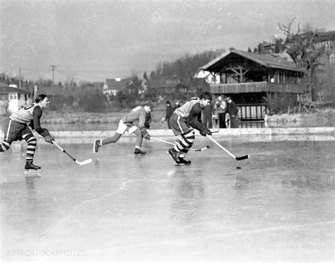 Vintage wall art retro ice hockey photo winter sports image | Etsy