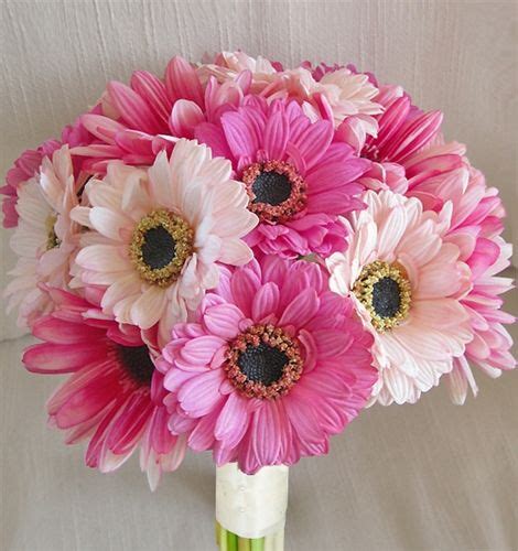 Natural Touch Pink Fuchsia Gerbera Daisy Bouquet | Gerbera daisy ...