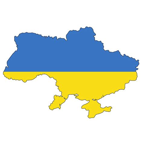 Printable Ukraine Flag Map – Free download and print for you.