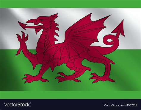 Wales flag Royalty Free Vector Image - VectorStock