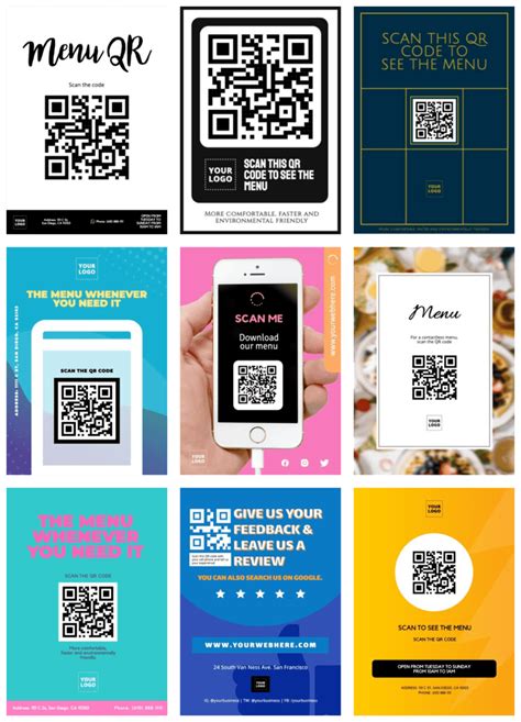 Online QR Code Sign Templates en 2023 | Codificación, Diseño de menu, Codigos