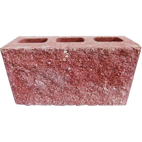 6 in. x 8 in. x 16 in. Red Face Concrete Block 66408 - The Home Depot