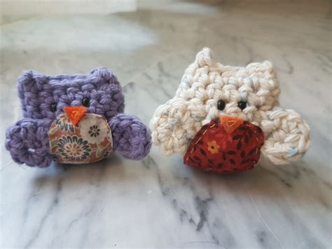 Owl Crochet Stuffed Doll Toy Round Adorable Oatmeal - Etsy