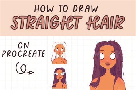 How to Draw Straight Hair on Procreate [Easy Beginner Tutorial] - Draw ...