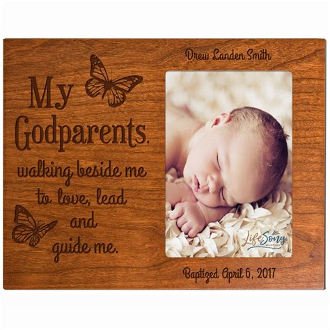 Godparents Picture Frame Personalized Baptism Frame - Etsy