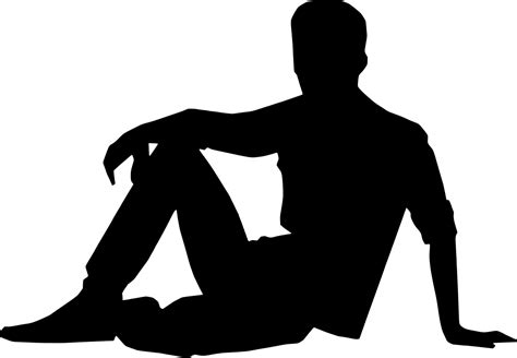 Download Man Sitting Silhouette Royalty-Free Vector Graphic - Pixabay