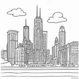 Colorful Chicago Architecture Coloring Page 20974 17027 sketch template